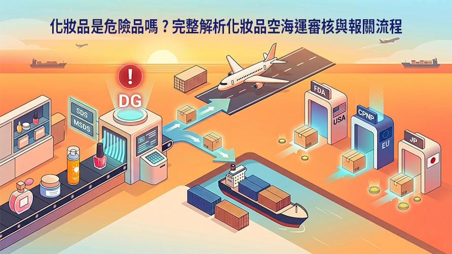 化妝品是危險品嗎?完整解析化妝品空海運審核與報關流程