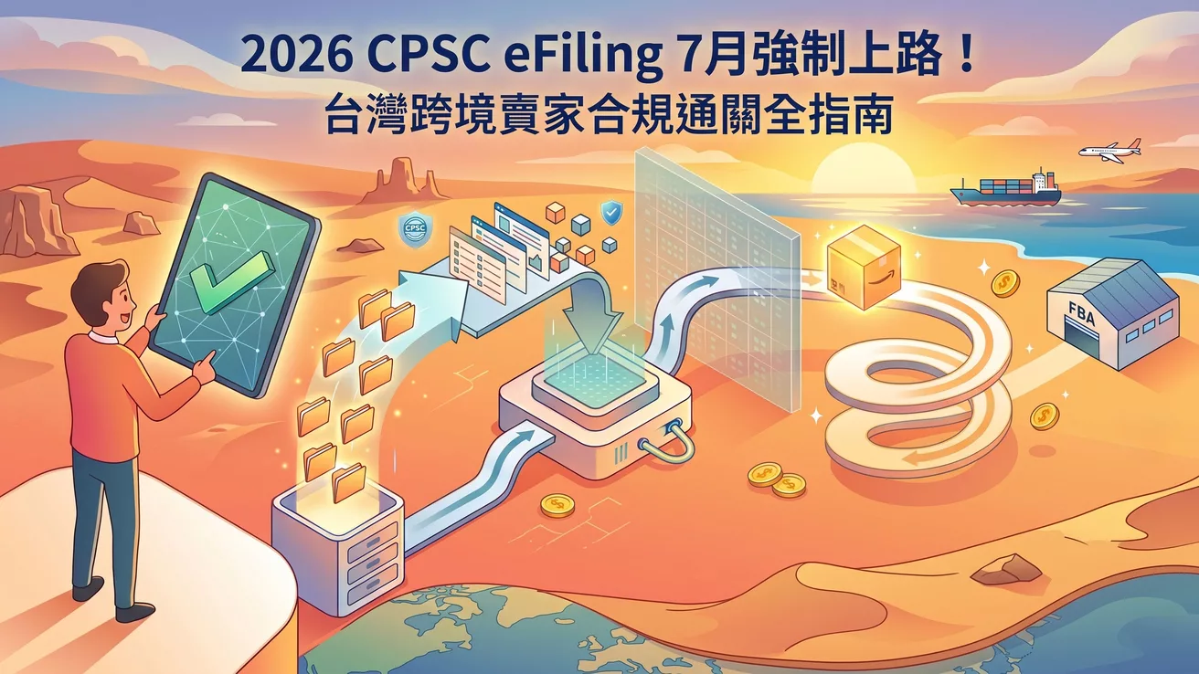 2026 CPSC eFiling 7月強制上路!台灣跨境賣家必備的合規通關全指南
