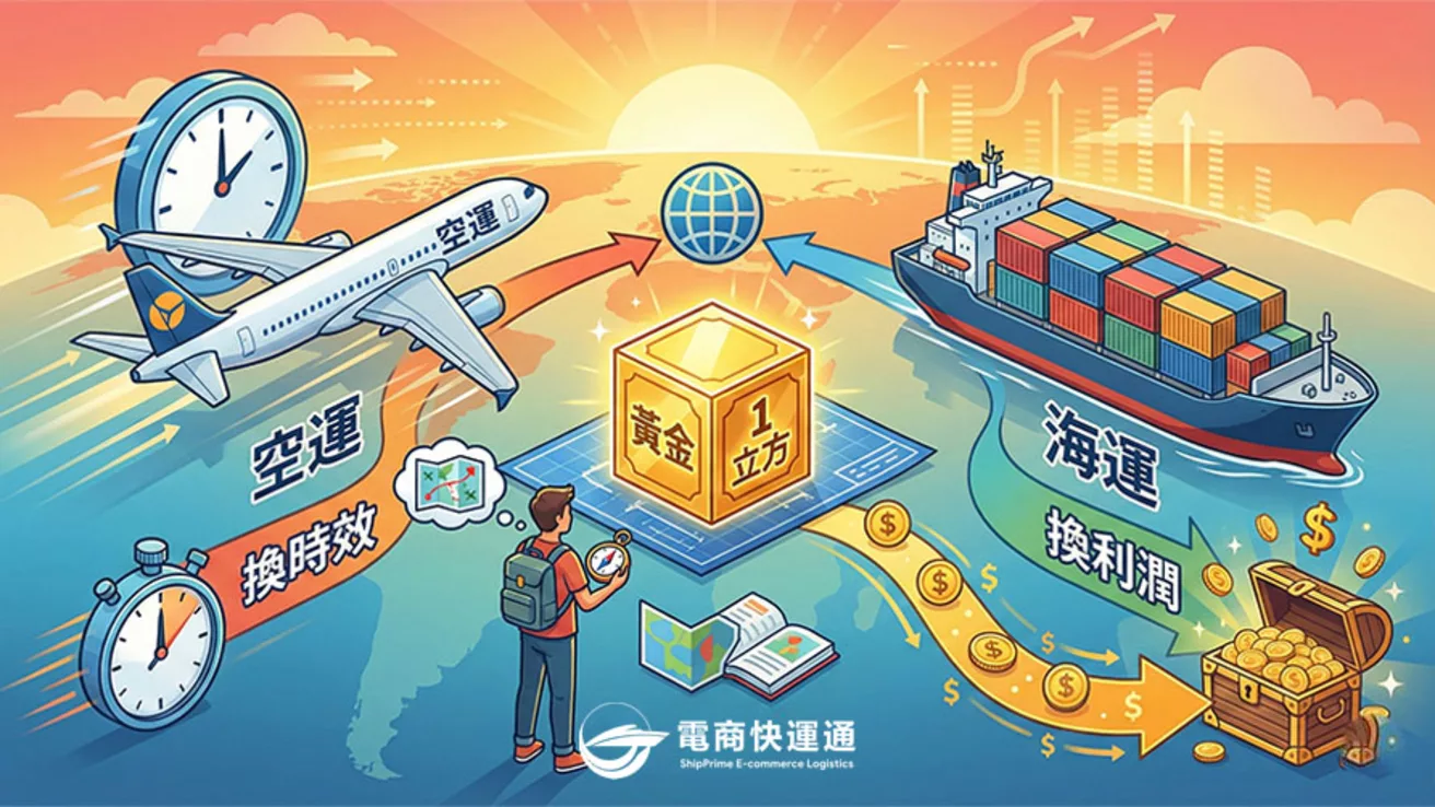 跨境物流攻略:空運換時效、海運換利潤,新手該如何規劃「黃金 1 立方」發貨單?