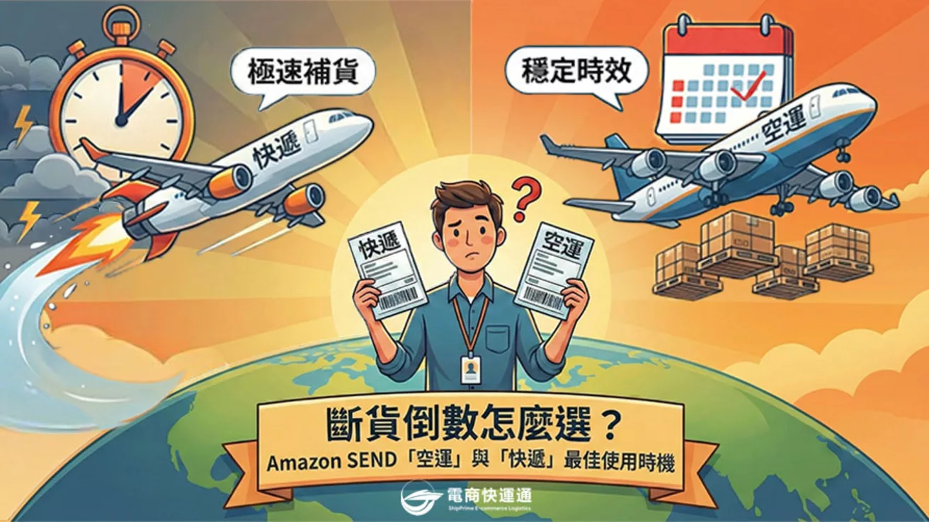 斷貨倒數怎麼選?一次看懂亞馬遜物流Amazon SEND「空運」與「快遞」的最佳使用時機