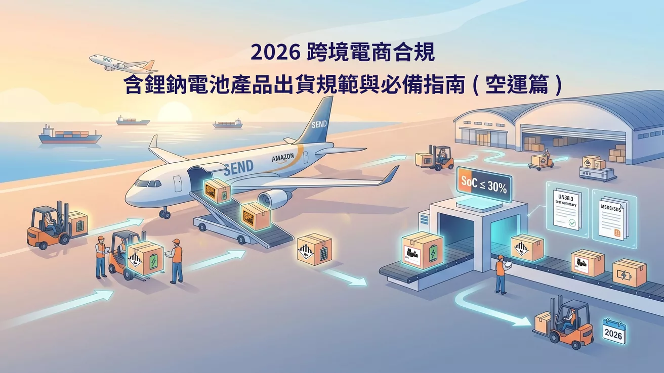 2026跨境電商合規-含鋰鈉電池產品出貨規範與必備指南(空運篇)