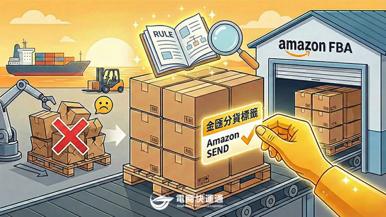 拒絕退運!Amazon SEND 海運棧板規範與「金匯分貨標籤」黏貼全攻略