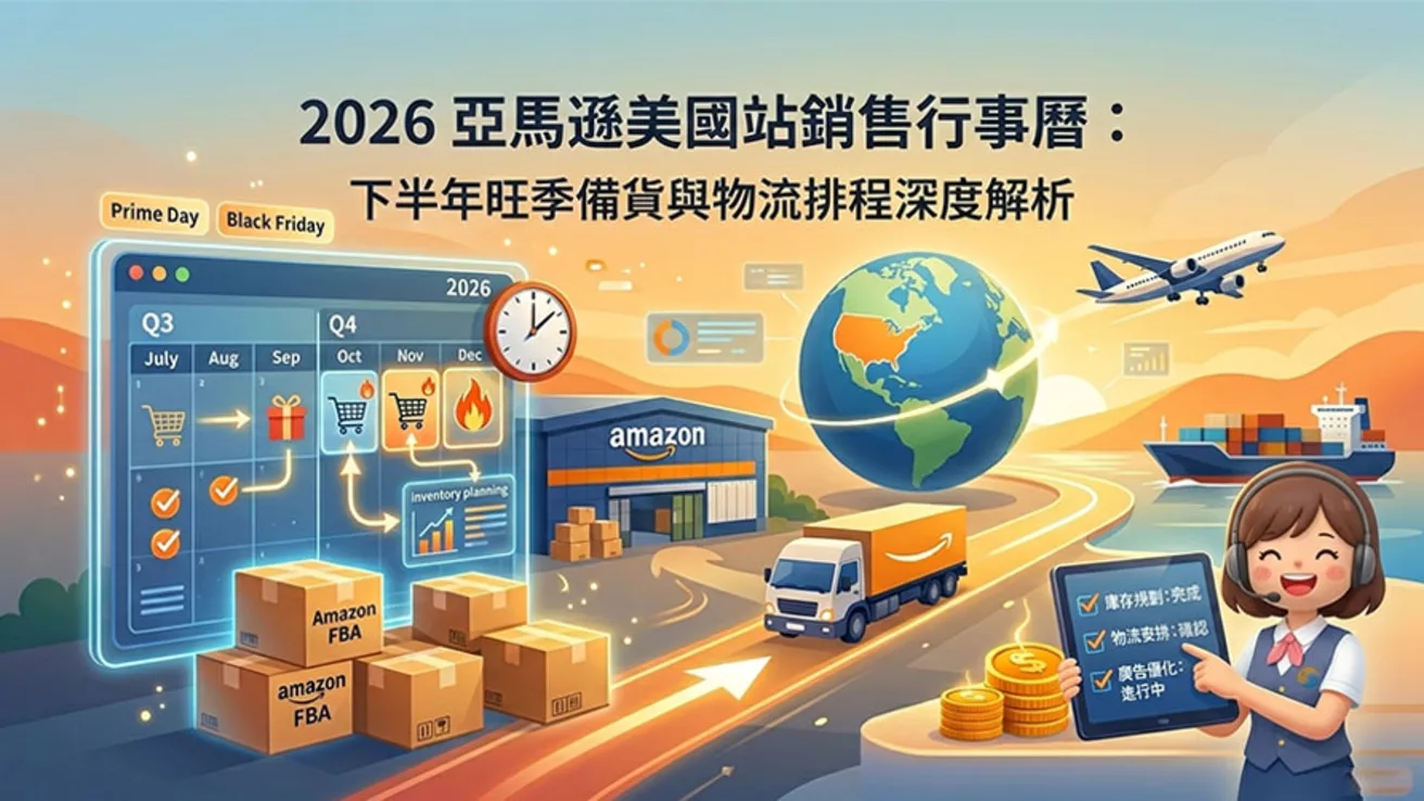 2026 亞馬遜美國站銷售行事曆:下半年旺季備貨與物流排程深度解析